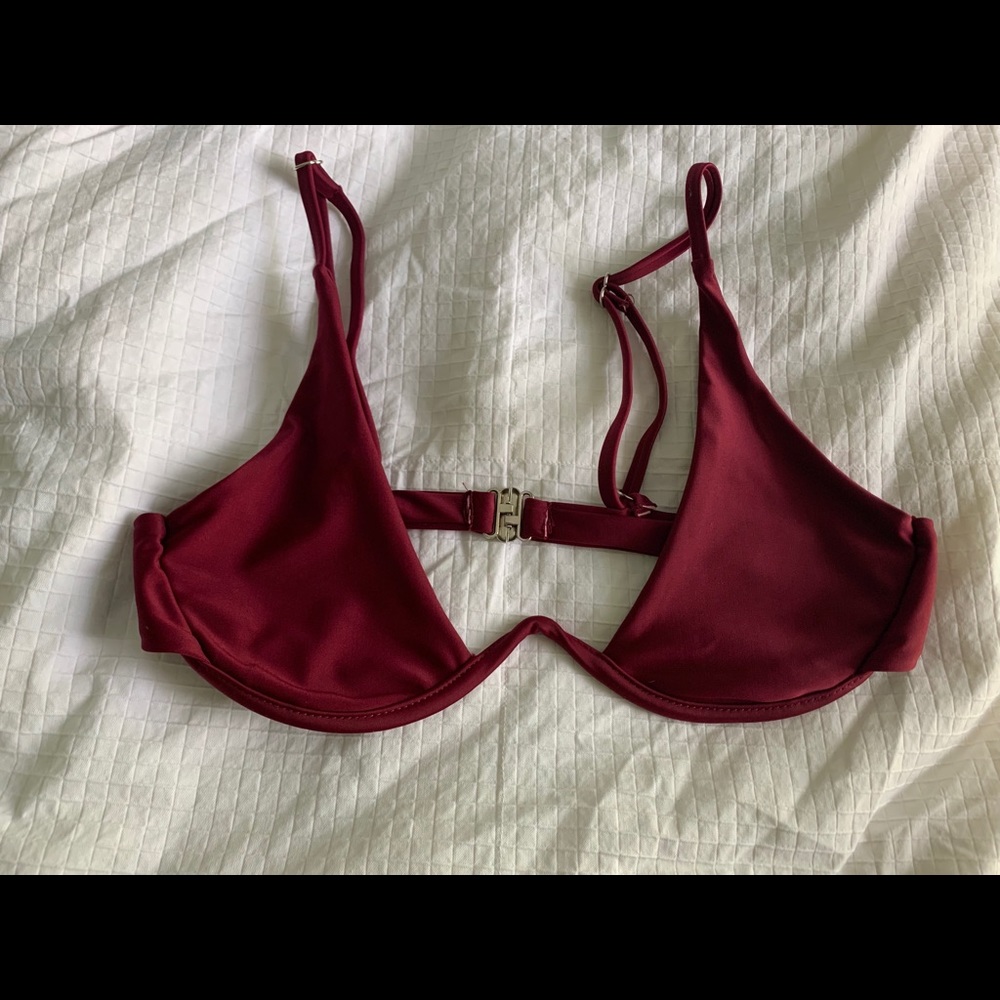 ZAFUL Underwire Burgundy Bikini Top